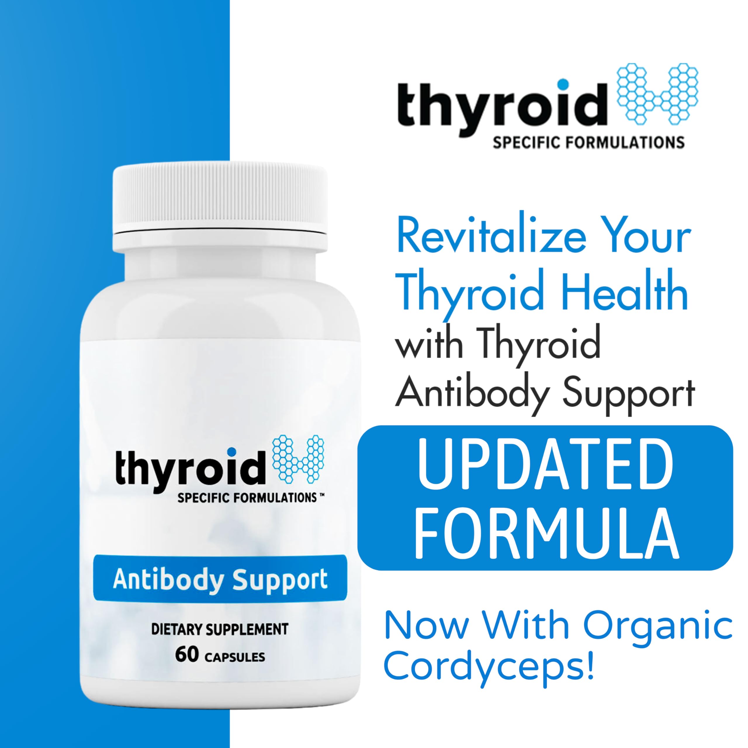 Thyroid Specific Formulations Antibody Support capsules-pack shot displays easy daily supplementation