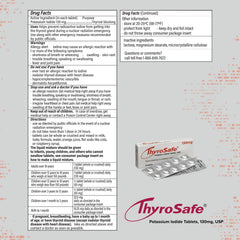 THYROSAFE 130mg KI packaging designed for stable shelf life.