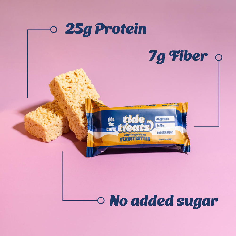 TideTreats Crispy Rice Bar in gym bag for on-the-go fueling.