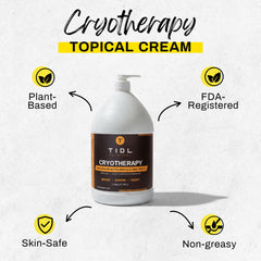 TIDL Cryotherapy Soothing Cream menthol application aids a refreshing cool-down