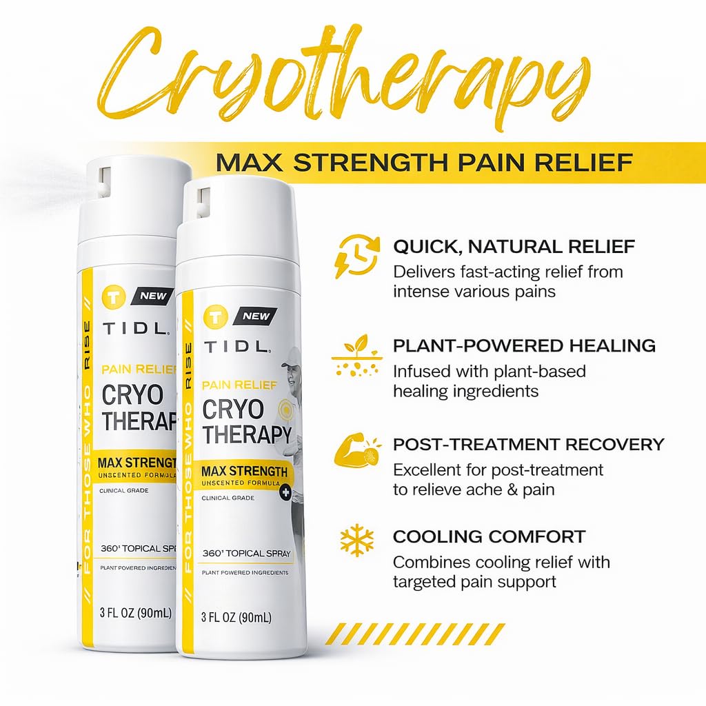 TIDL Cryotherapy Spray application-angle mist for easy targeting