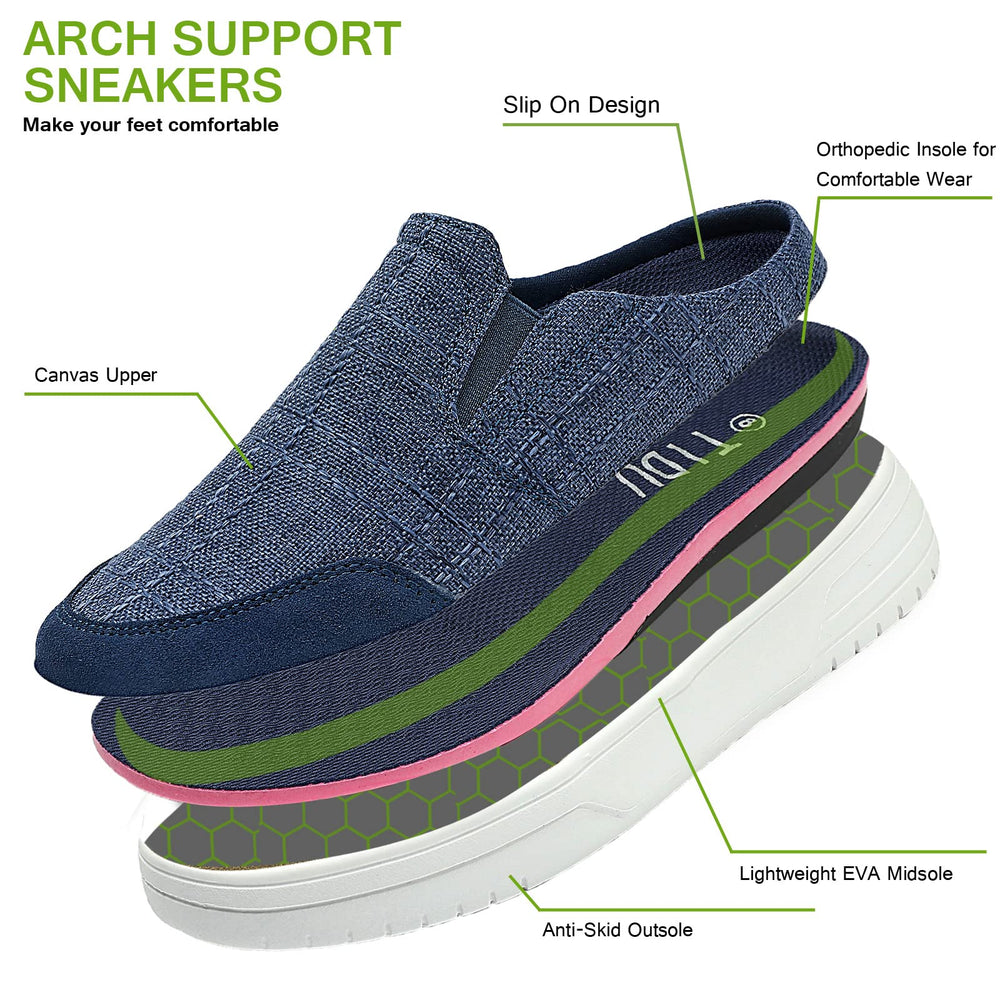 TIDU blue shoes outsole closeup with anti-slip texture for secure footing.