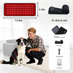 tidytech Pets red light therapy belt adjustable strap ensures secure, comfortable fit.