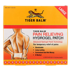 Tiger Balm patch close-up, flexible adhesive for discreet, comfortable pain relief under clothing.