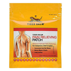 Tiger Balm Patch adhesive close-up highlights the backing for easy wear
