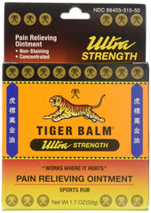 Tiger Balm Sports Ultra ointment jar for quick relief of minor aches