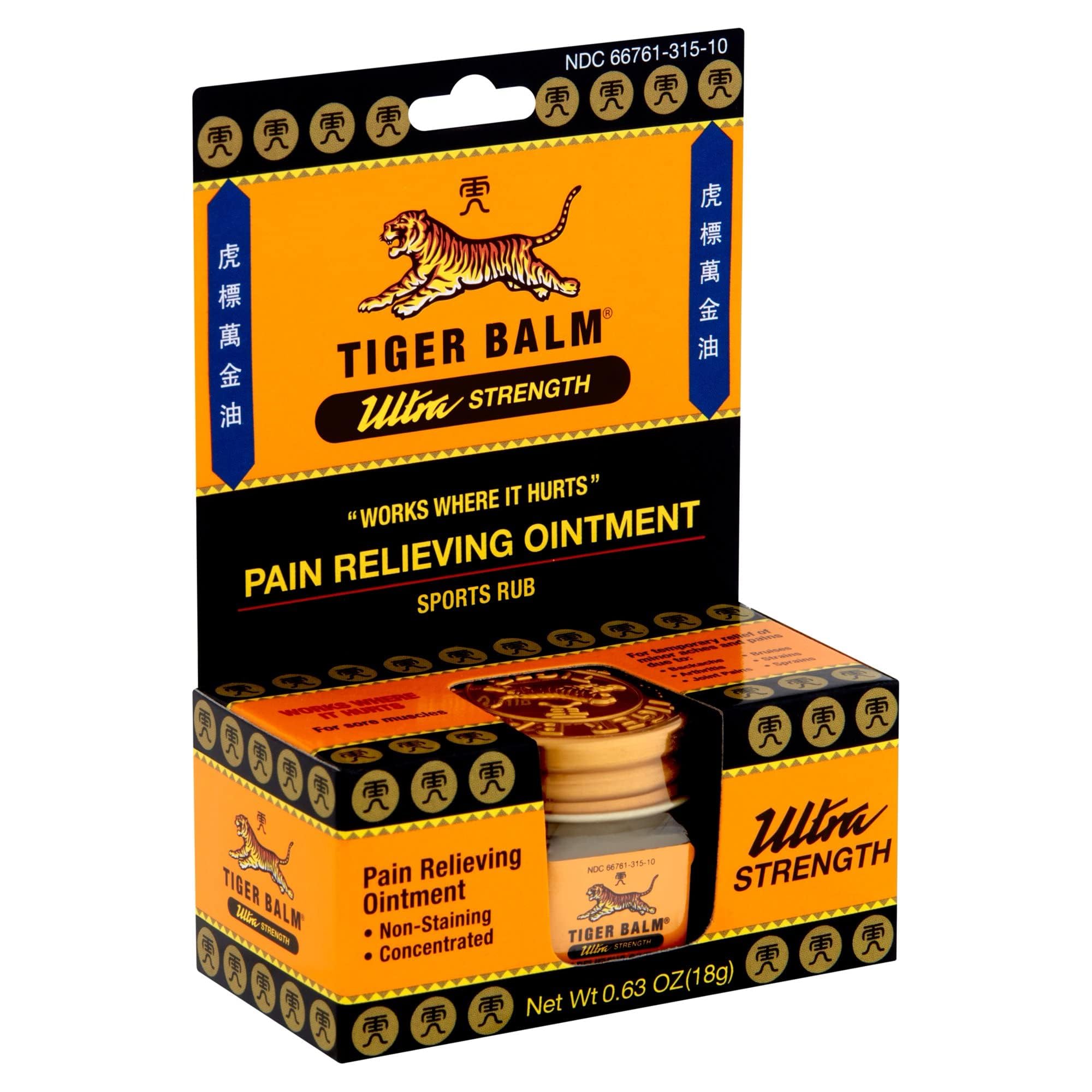 Tiger Balm Ultra Strength pack of 6 tubes for convenient home or travel use