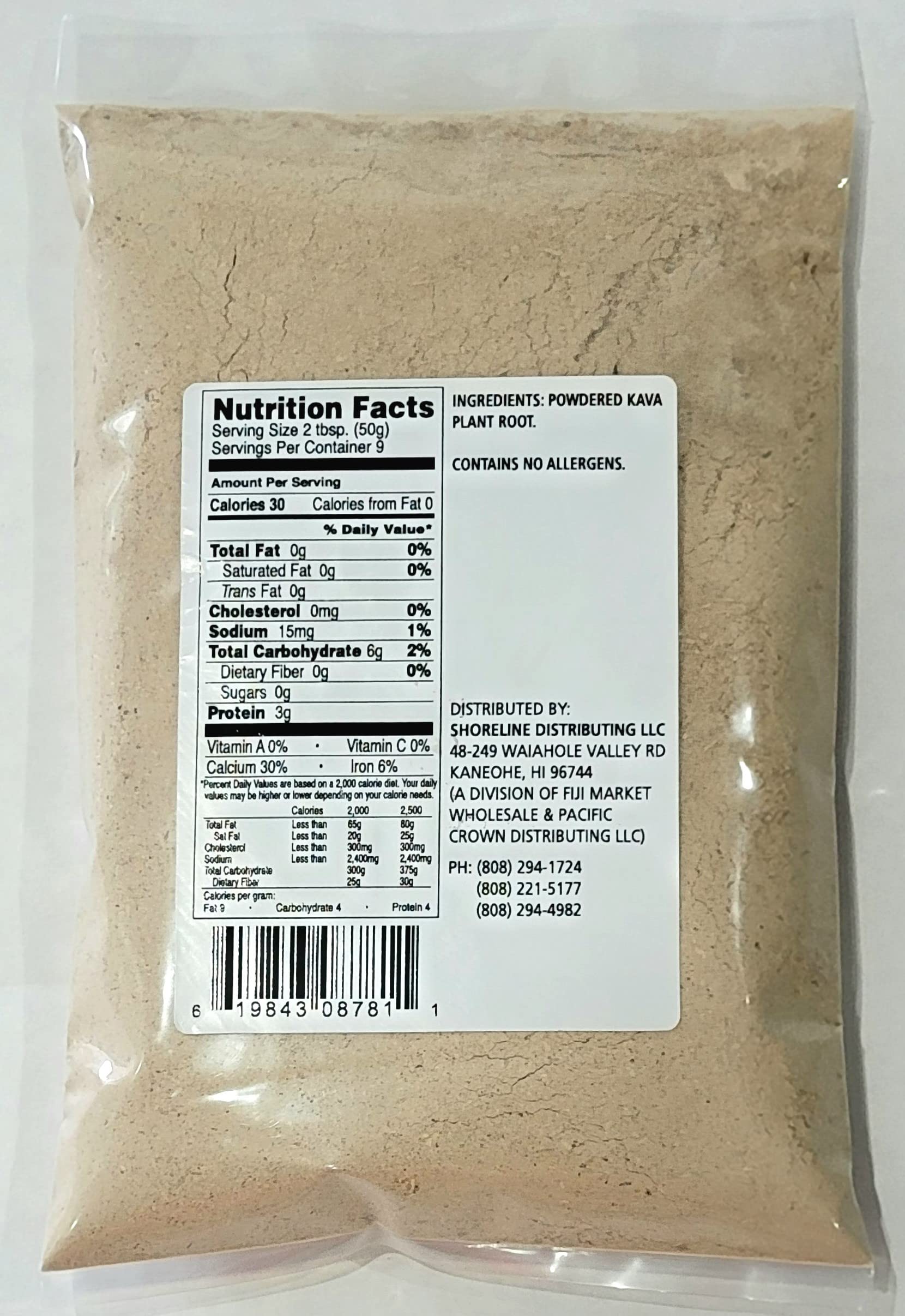 Tikaram's Kava powder being measured with a scoop for easy preparation.