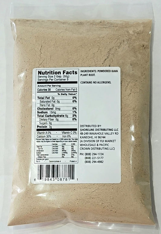 Tikaram's Kava powder being measured with a scoop for easy preparation.