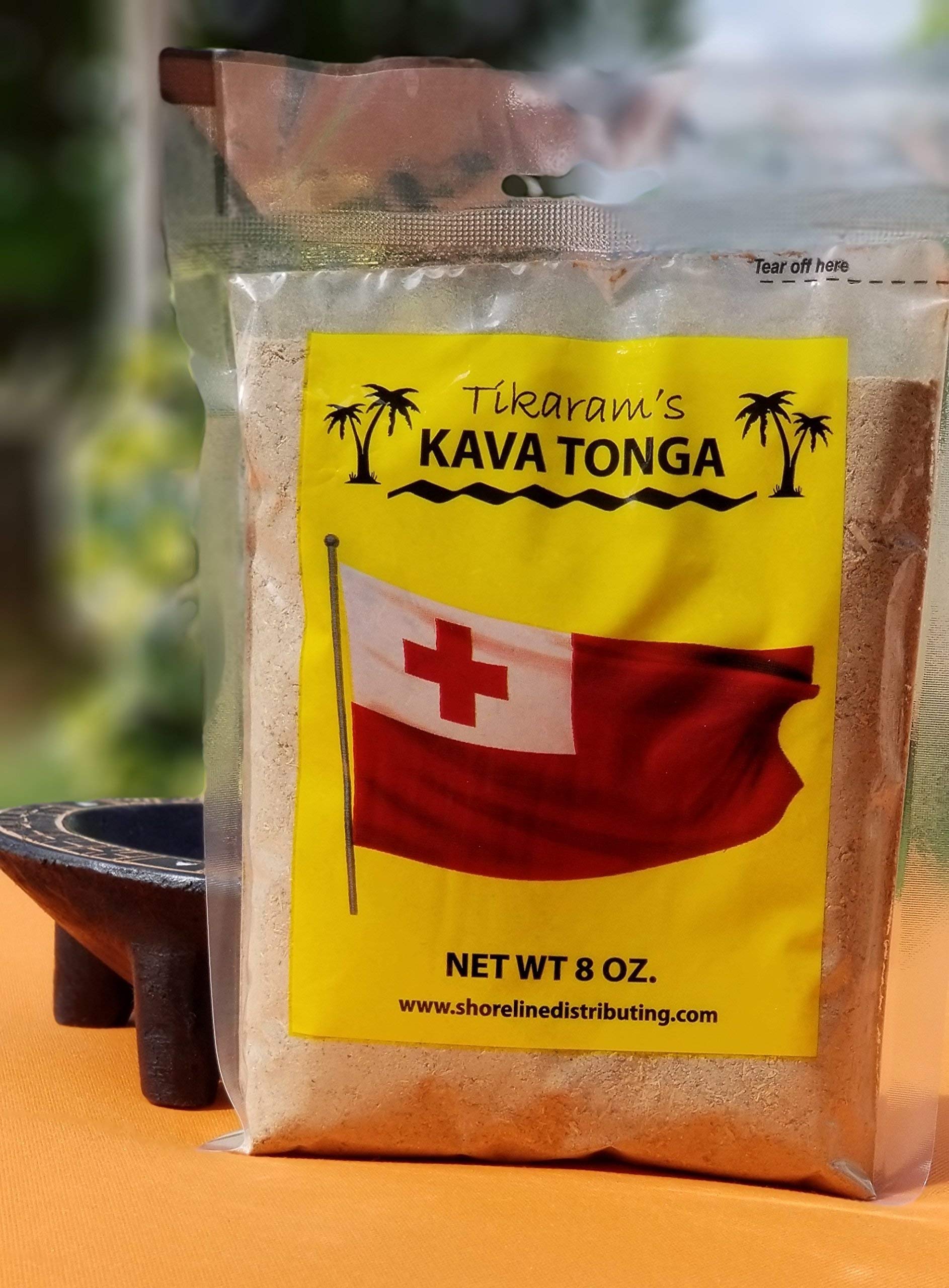 Tikaram's Kava Tonga bottle for relaxing evenings and social rituals.