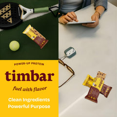 TIMBAR bar beside travel essentials for busy days