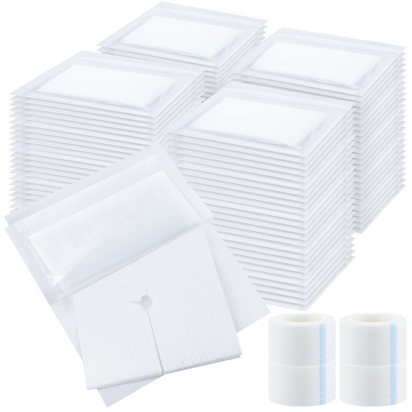 Timgle 400-pcs 2x2 split gauze pads for clean, ready-to-use wound care.
