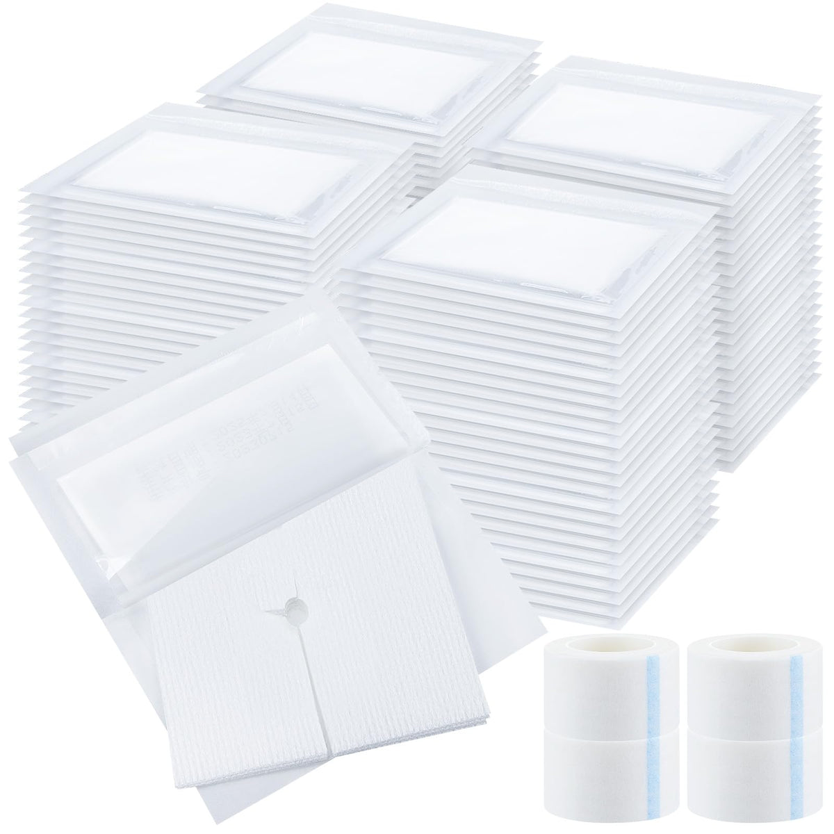 Timgle 400-pcs 2x2 split gauze pads for clean, ready-to-use wound care.
