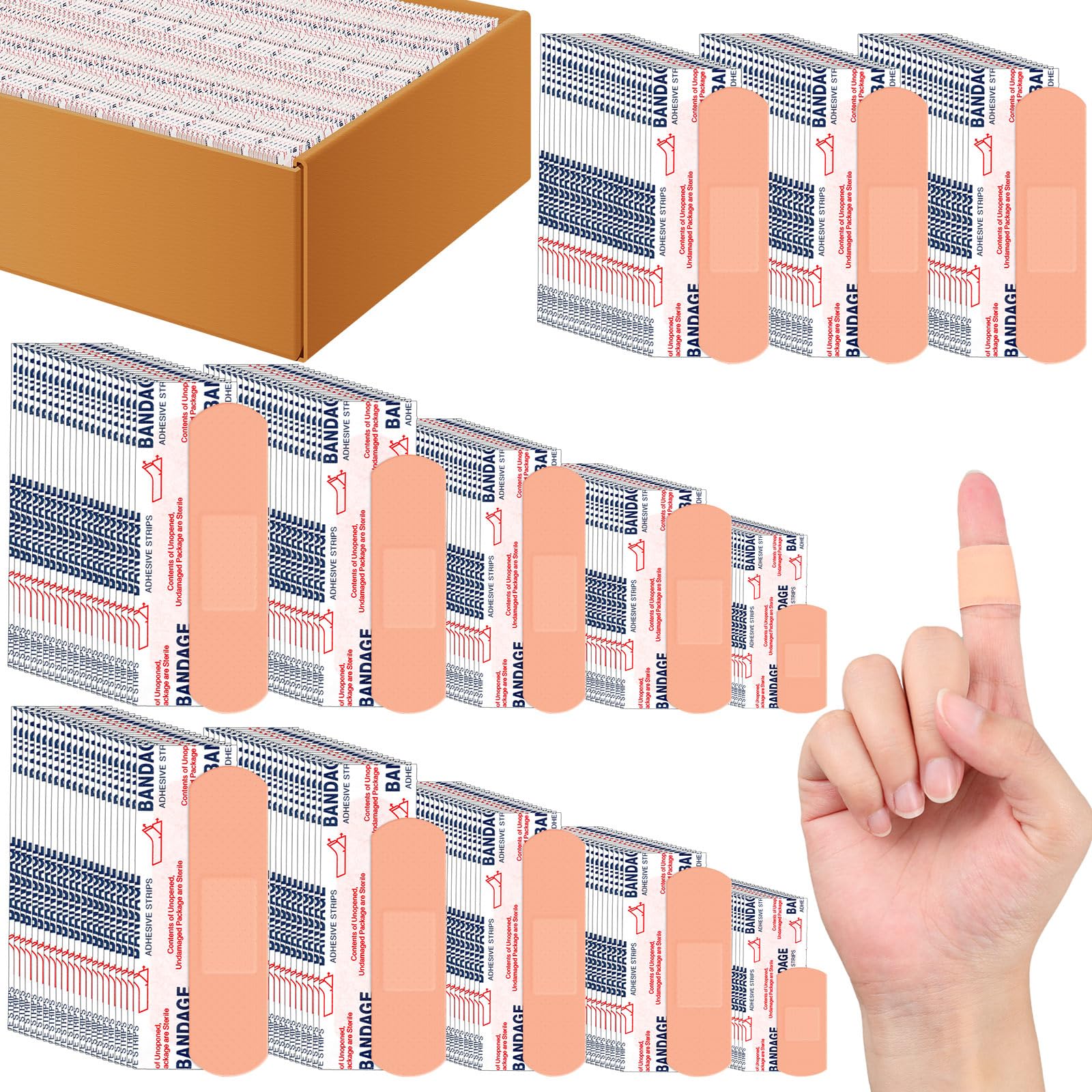 Timgle adhesive bandages variety pack shown for quick first aid coverage