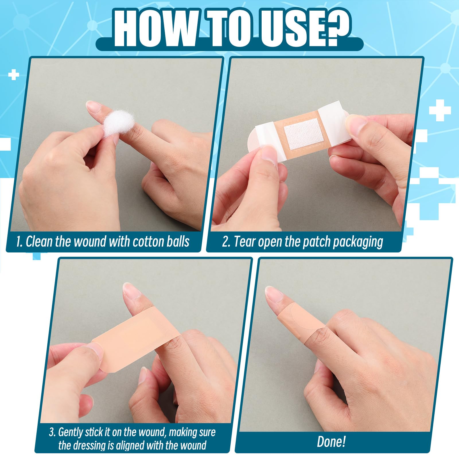 Timgle 1x3 size bandages, compact packaging for everyday use