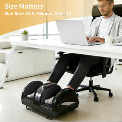 TISSCARE foot massager adjustable stand for seated or lying use.