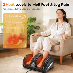 TISSCARE foot massager airbag system surrounds feet for customizable pressure.