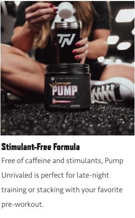 Titan Nutrition Pump Unrivaled beta-alanine scoop emphasizing endurance buffering.