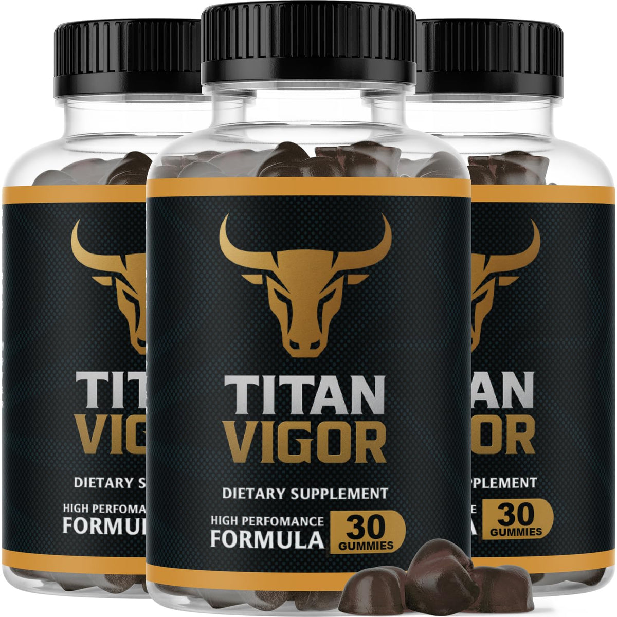 Titan Vigor 3pack bottle front for convenient daily energy support.
