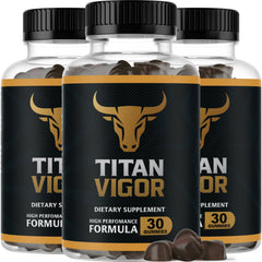 Titan Vigor 3pack bottle front for convenient daily energy support.