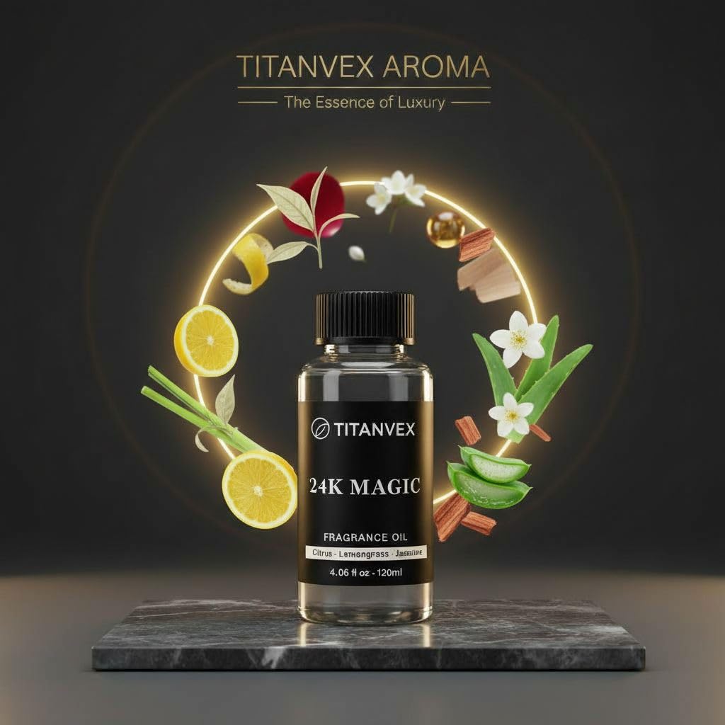 TitanVex diffuser in-room scene demonstrates continuous scent without water.