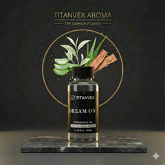 TitanVex Dream On fragrance diffusion close-up—long-lasting aroma with clean cold-air dispersion.