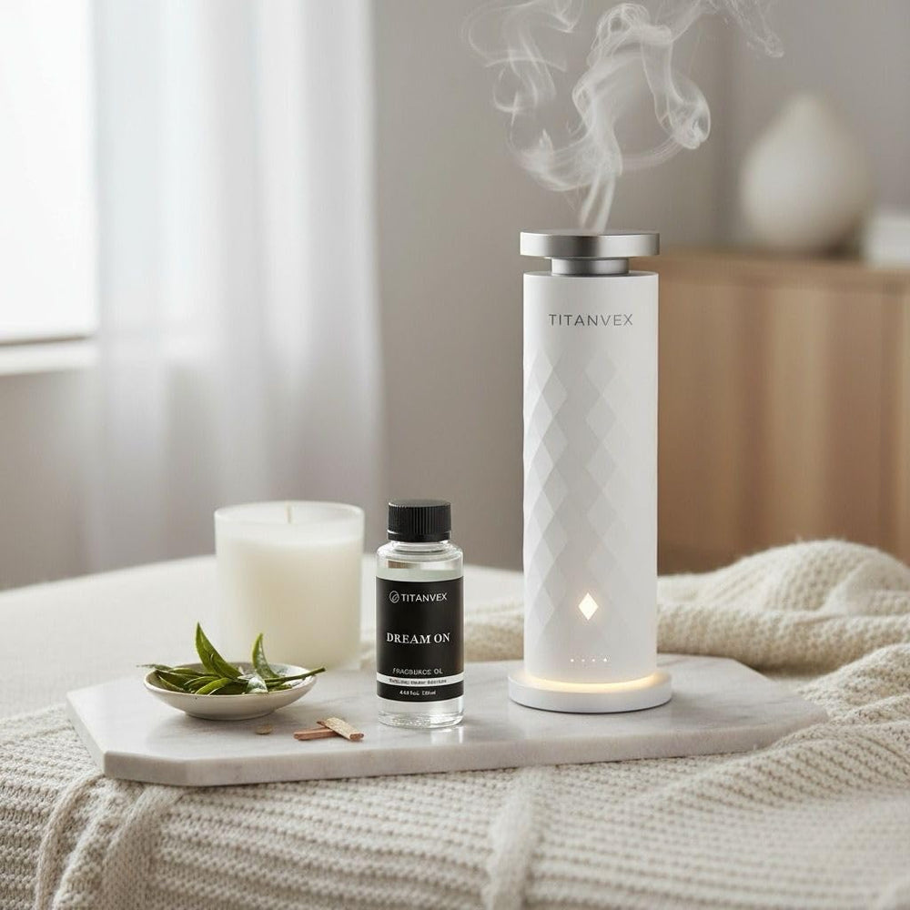 TitanVex Dream On hotel-inspired room—creates calm, sophisticated atmosphere in any space.