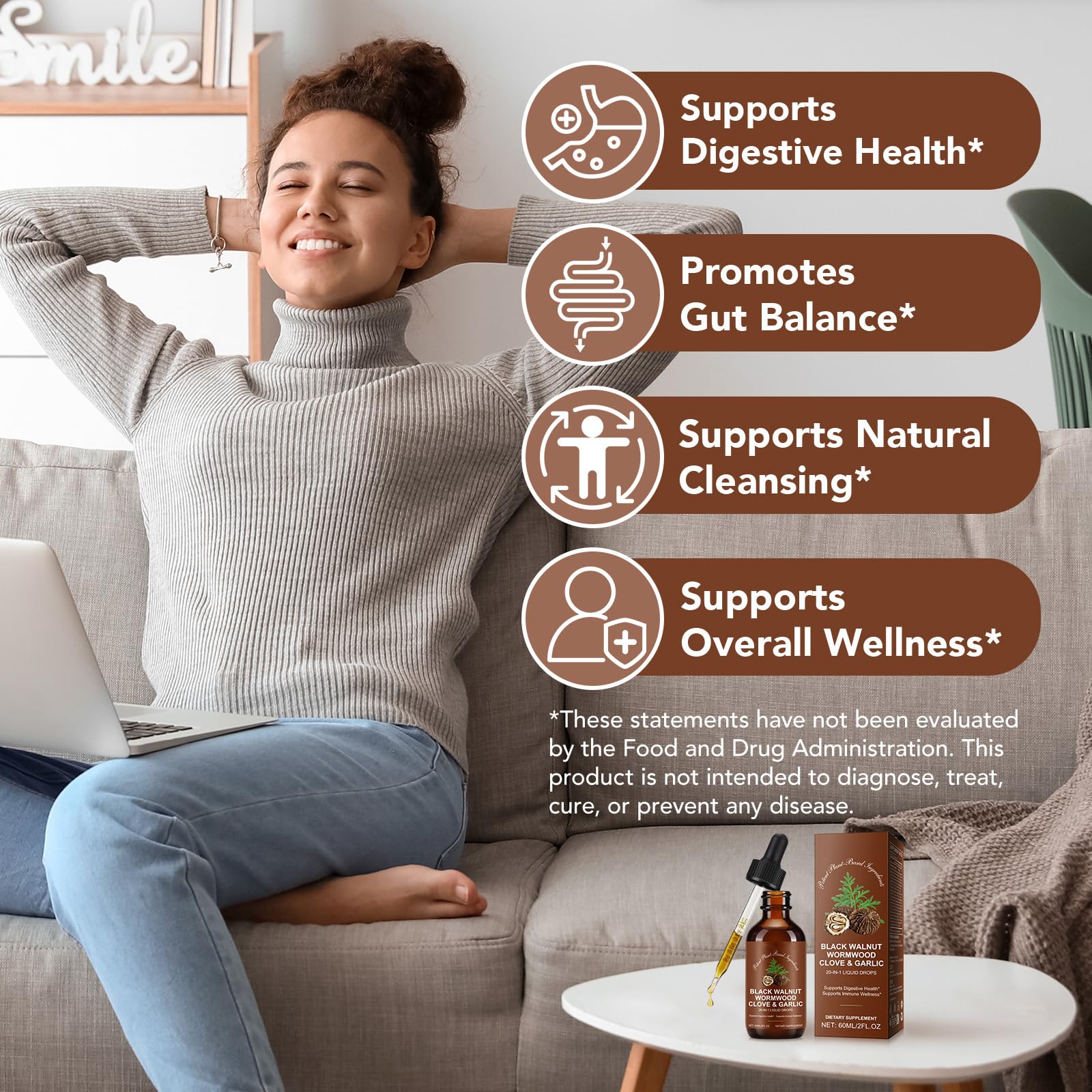 Tiuedu label close-up shows gluten-free, dairy-free, and soy-free claims.