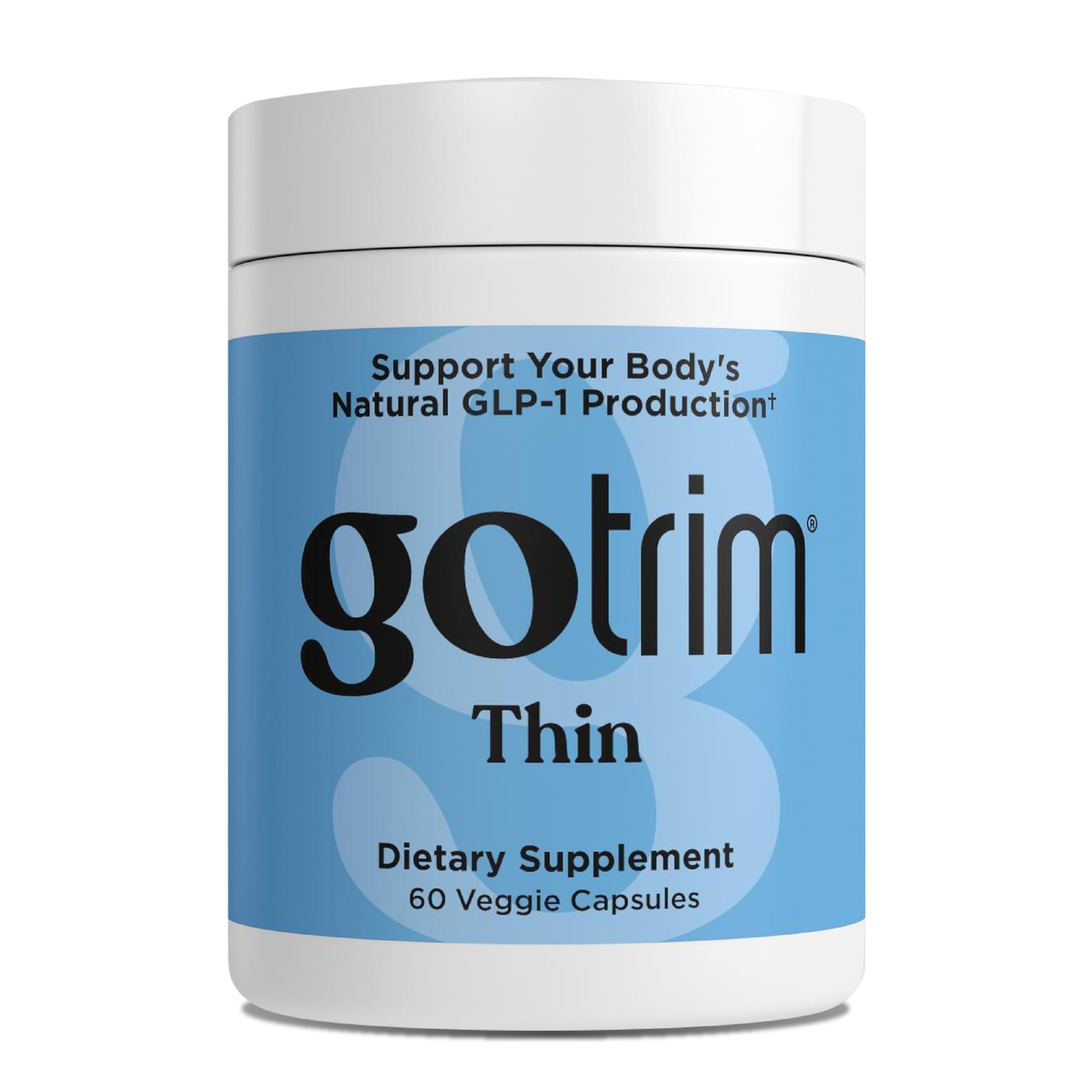 TLS GoTrim bottle cap close-up highlighting stimulant-free design for daily use.