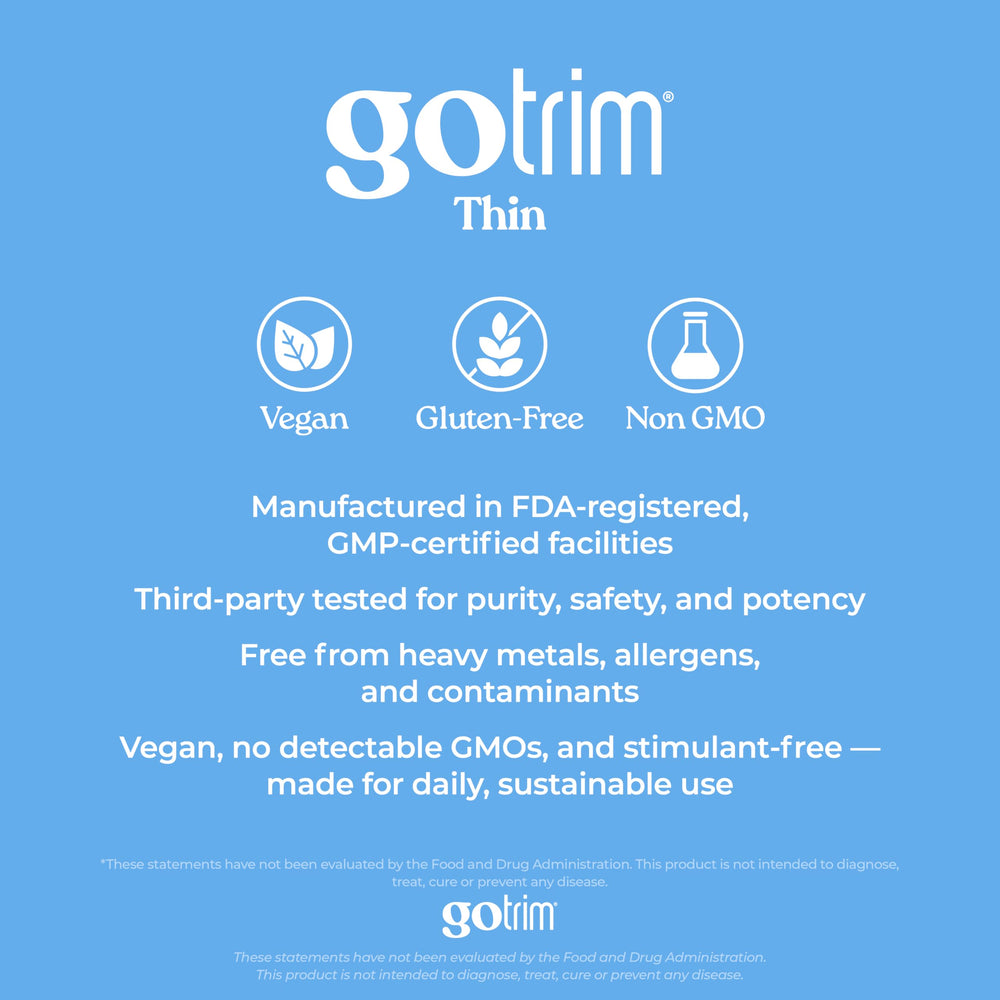 TLS GoTrim packaging featuring GMP badge to indicate quality manufacturing.