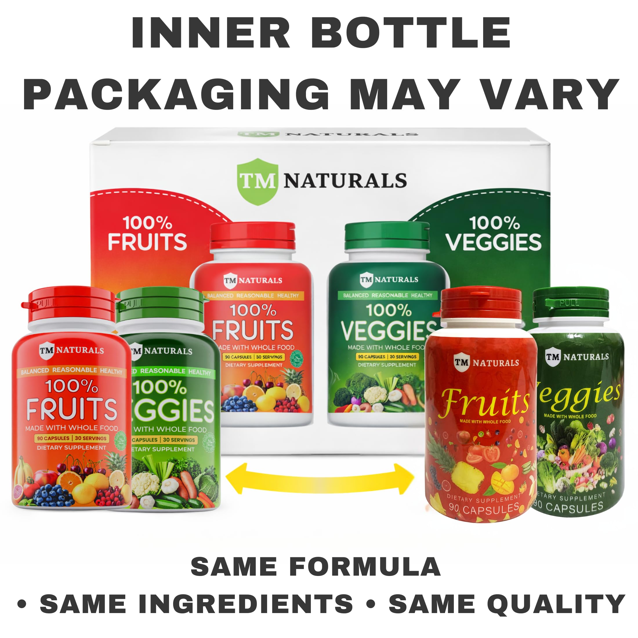 TM NATURALS packaging front showcases easy-to-take capsules for busy mornings.