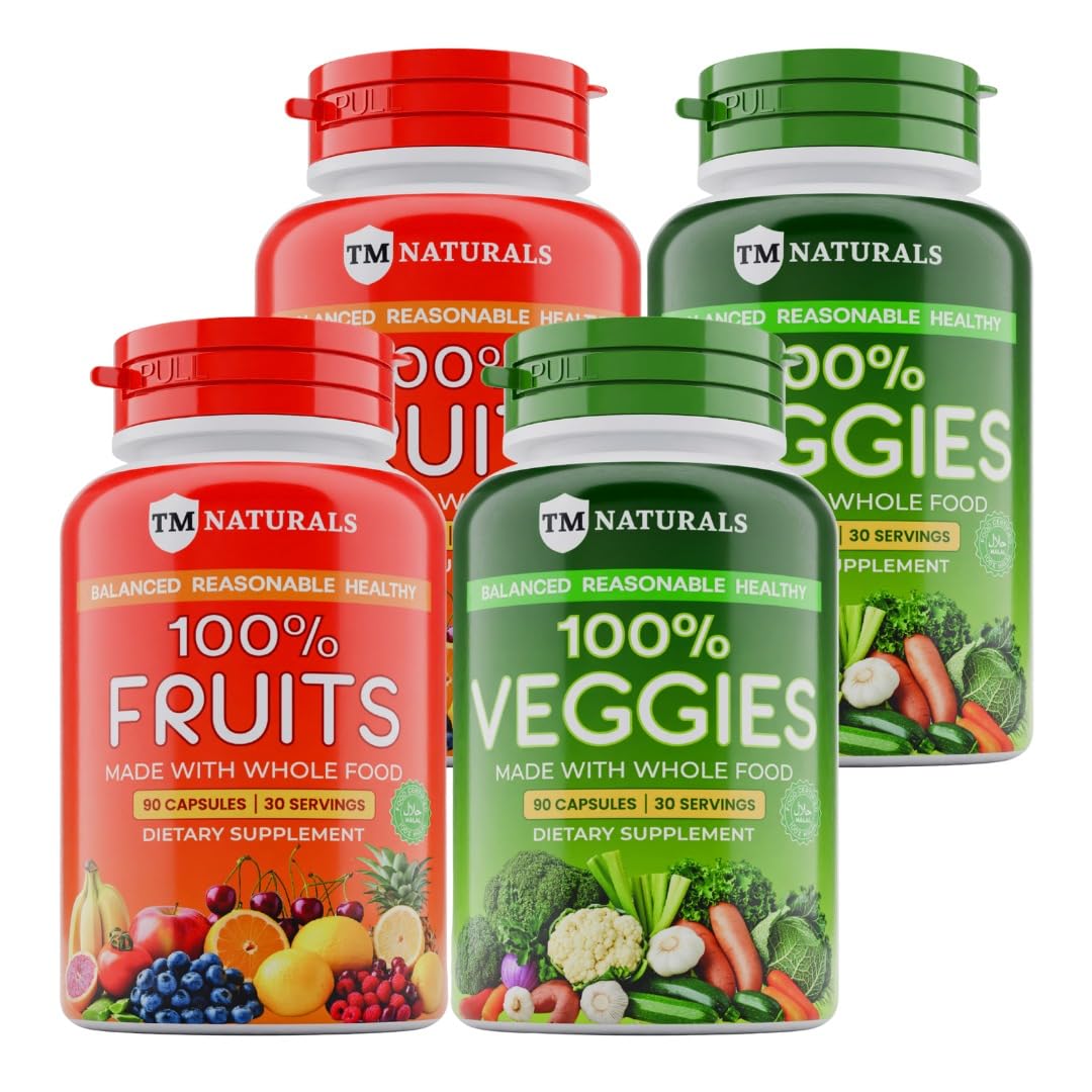 TM Naturals bottle close up with 40+ whole foods for daily nutrition