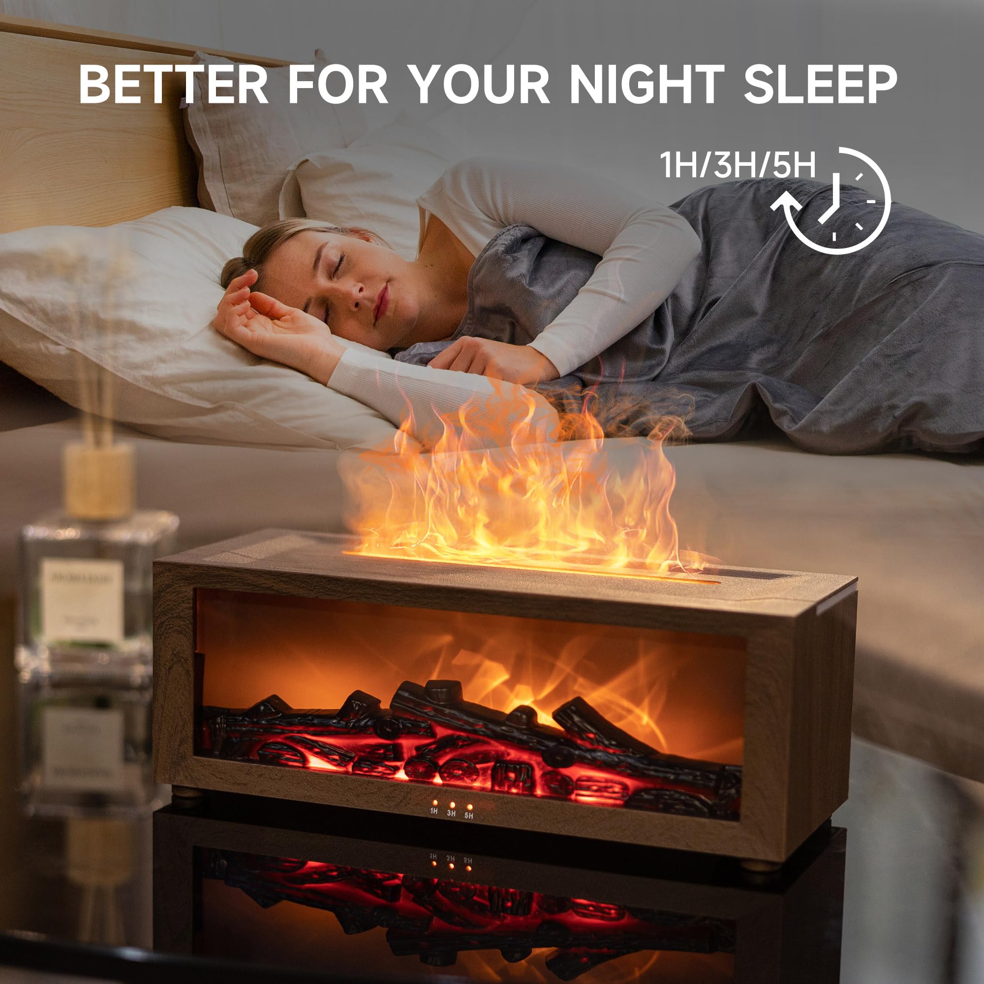 TMEHM ultrasonic mist diffuser operates quietly for undisturbed rest.