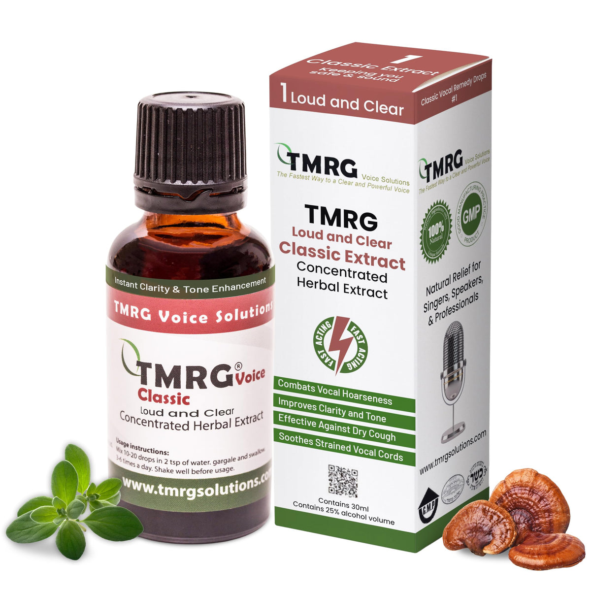 TMRG Classic Vocal Remedy Drops bottle ready for on-the-go vocal relief during performances.