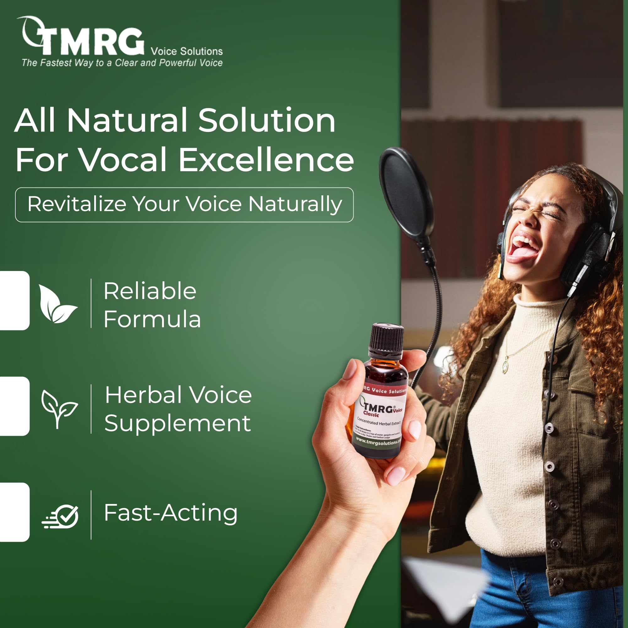 TMRG Classic Drops mixed with water for fast throat relief before a studio session.