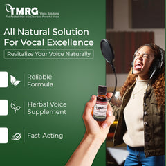 TMRG Classic Drops mixed with water for fast throat relief before a studio session.