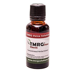 Swallowing the drops after gargling for throat comfort during a show.
