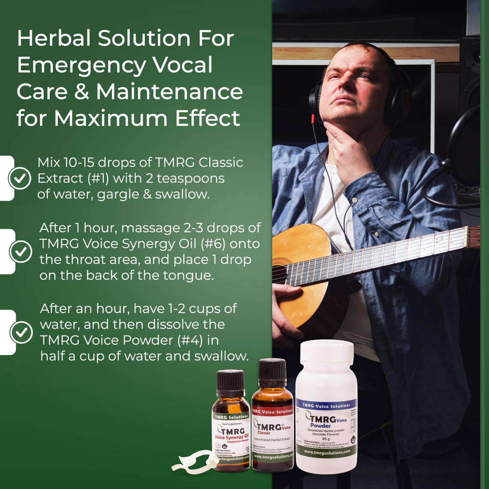 TMRG Powerful Vocal Recovery Kit Large hero shot highlights all components