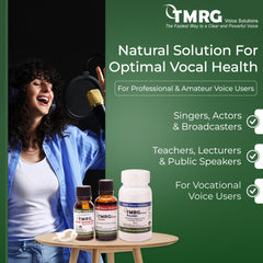 TMRG Powerful Vocal Recovery Kit Large in-use singer demonstrates practical application