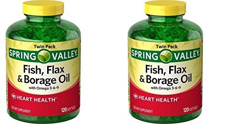 TNDCKP Spring Valley oil softgels in a two-pack bottle for daily heart-supporting nutrition