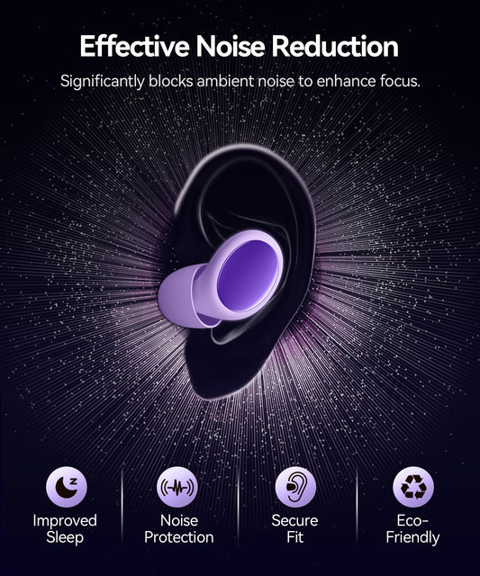 TOAPEX Ear Plugs in ear show a soft, comfortable fit