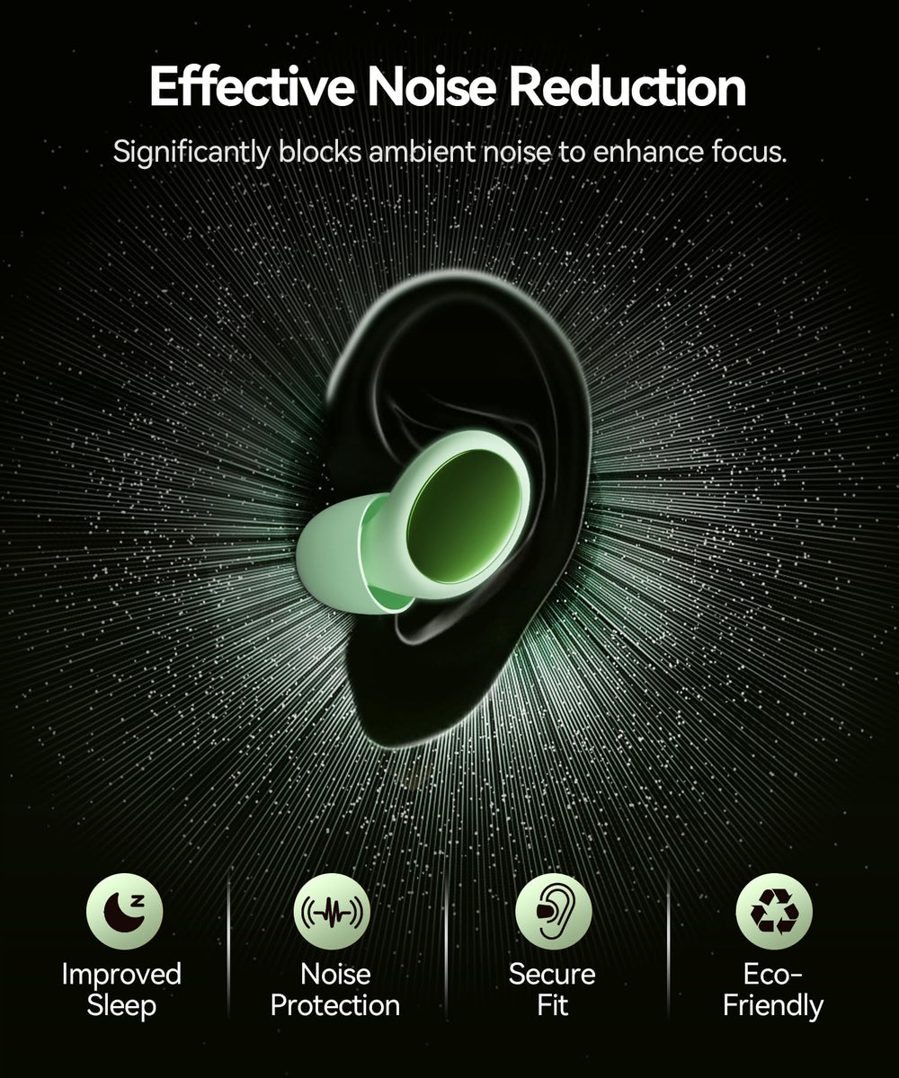 TOAPEX ultra-soft silicone earplugs for cloud-like comfort on long flights