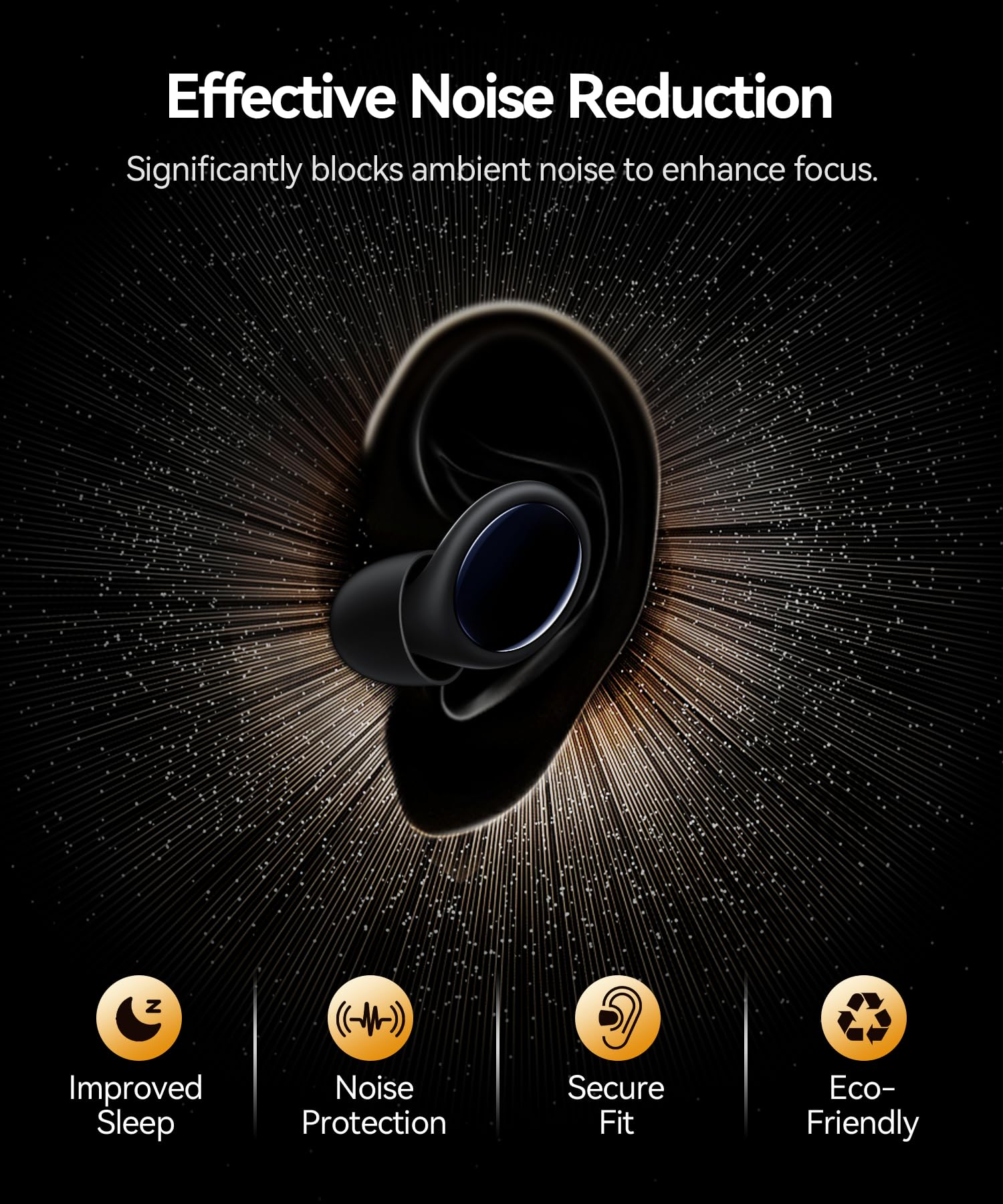 TOAPEX sleep earplugs with ergonomic design and comfortable fit
