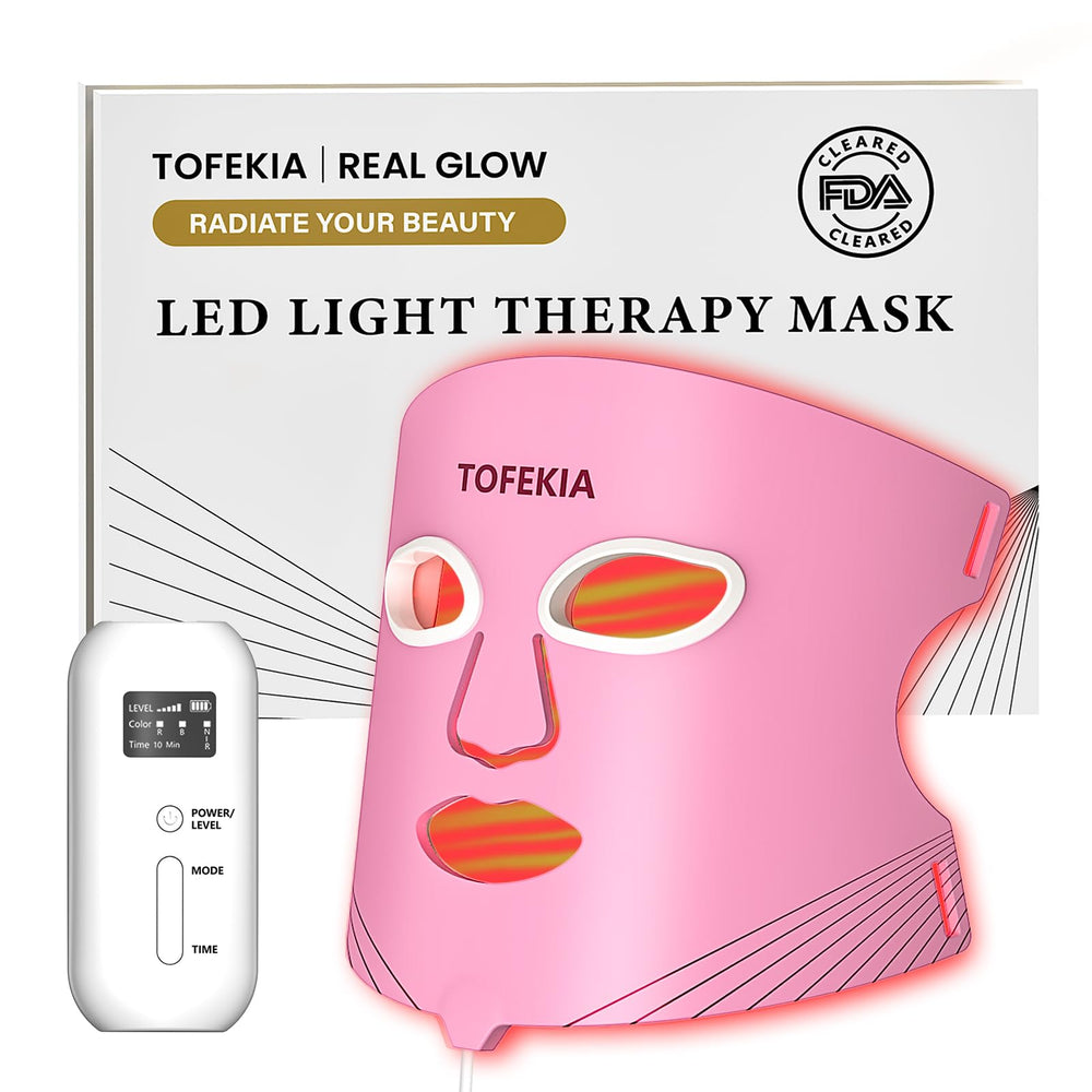 TOFEKIA face mask close-up, convenient at-home skincare for acne and wrinkles.