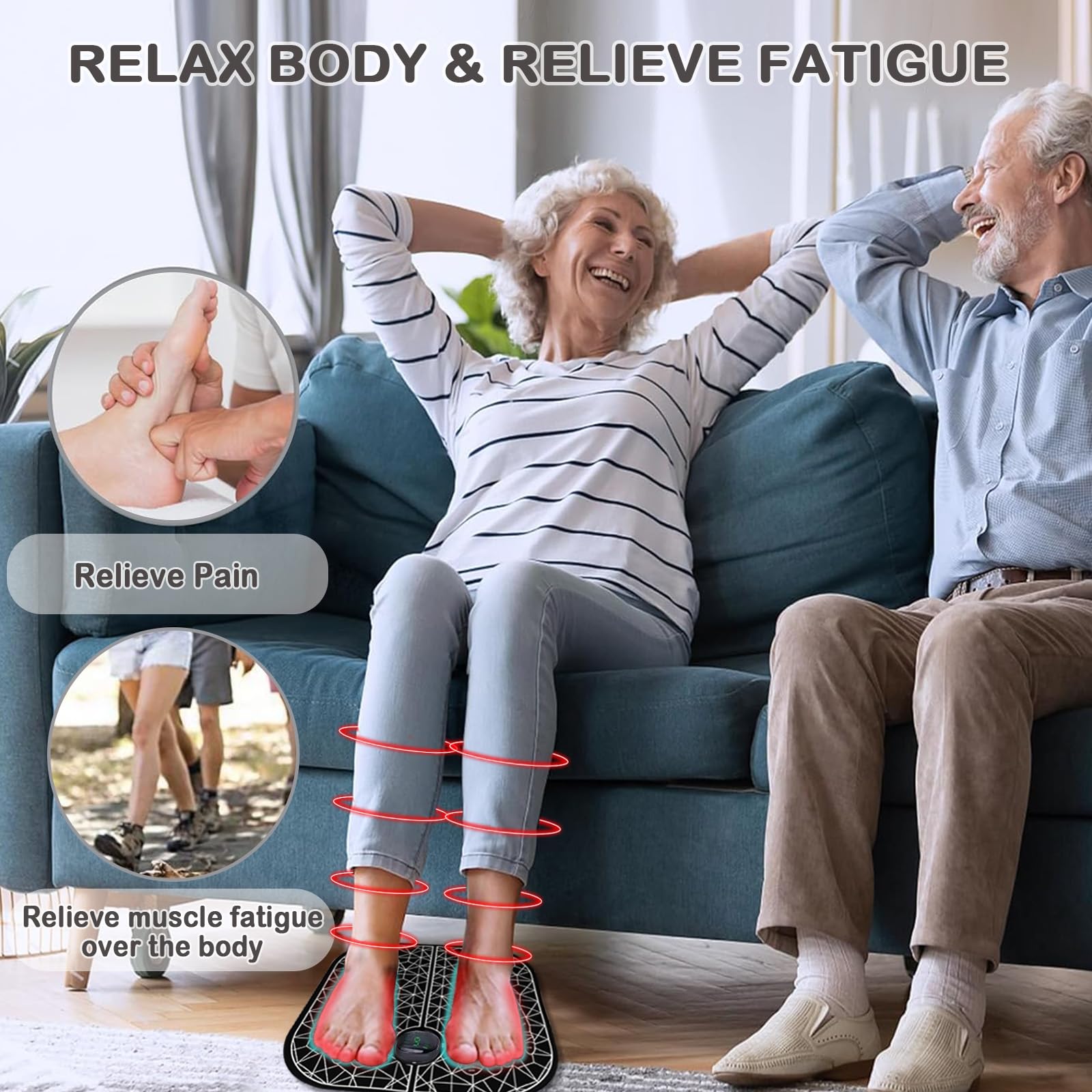 TOGECOS foot massager mat offering customizable relaxation
