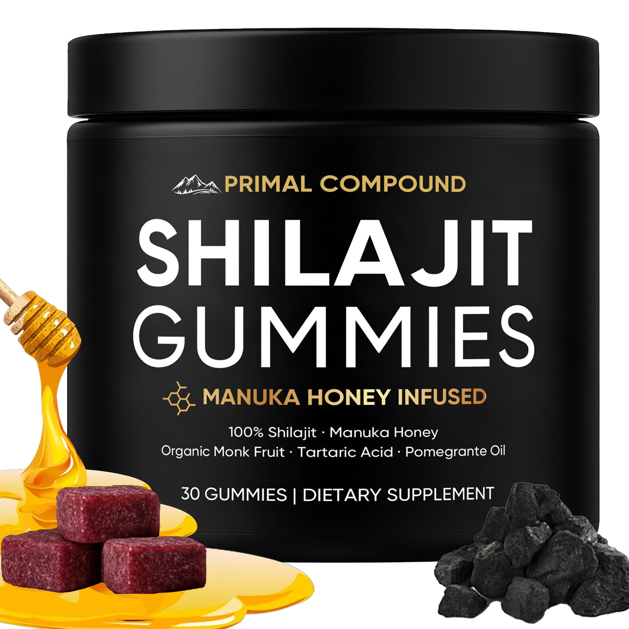 TOGOLIUN Primal Compound Shilajit Gummies bottle for daily vitality.
