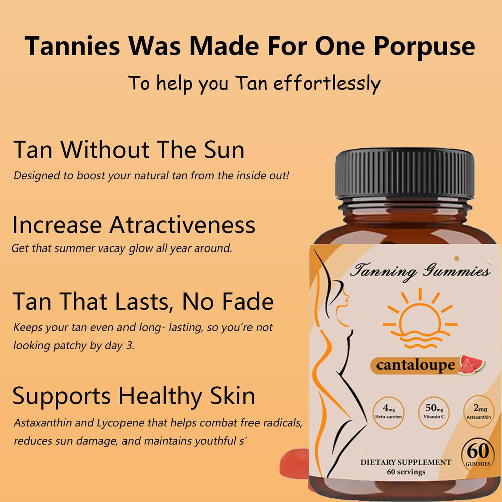 TOGOLIUN tanning gummies dispensing shot showing simple serving