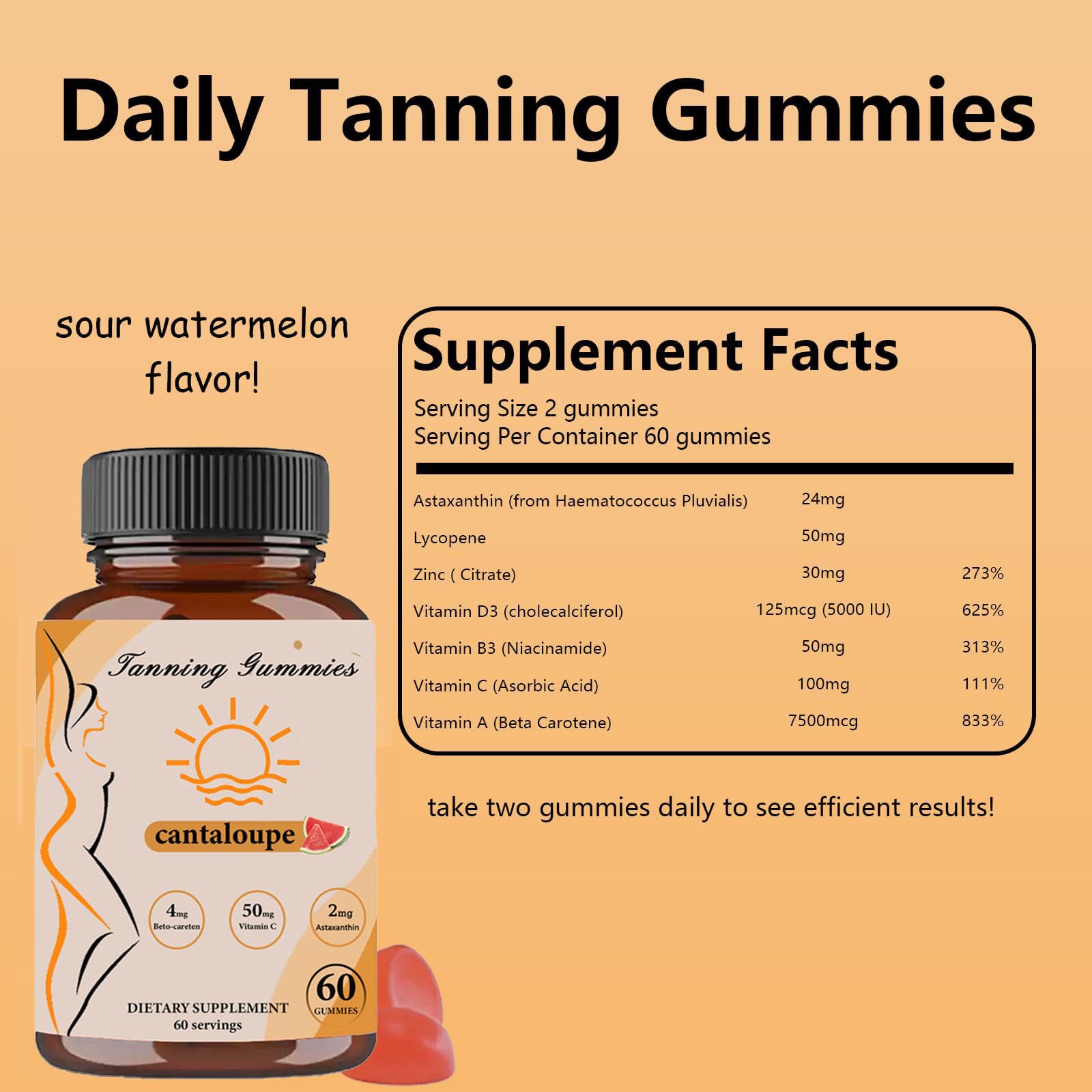 TOGOLIUN tanning gummies packaging close-up for quick shelf recognition