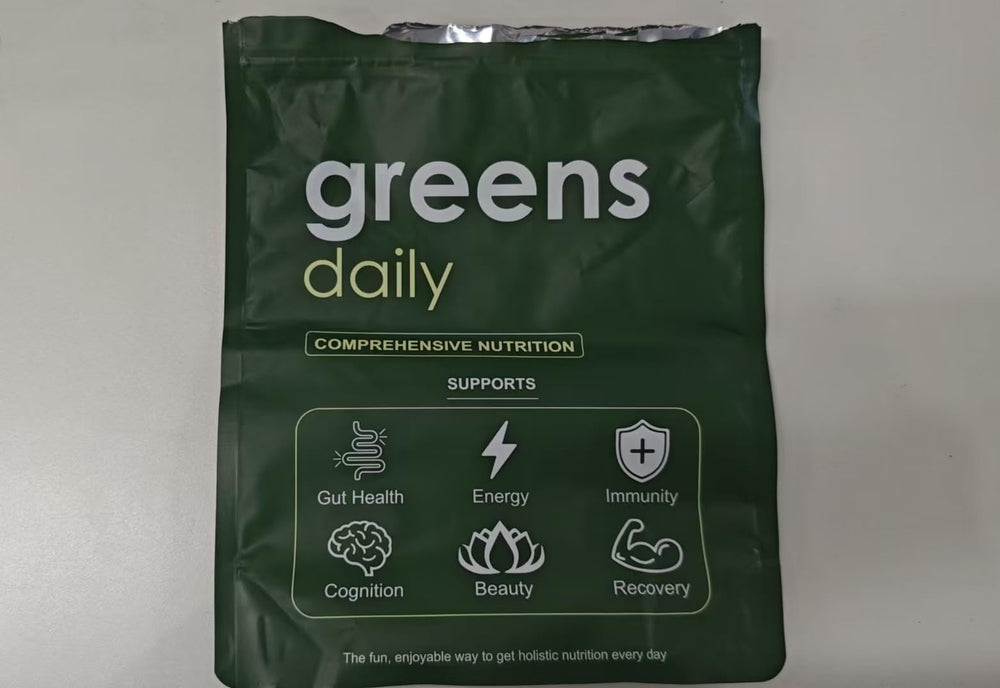 TOGOLIUN Greens Gummies nutrition panel show clear ingredients list.