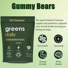 TOGOLIUN Greens Gummies open jar for easy grab-and-go snacking.